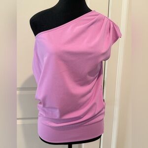 Trina Turk One-Shoulder Lilac Pink Top